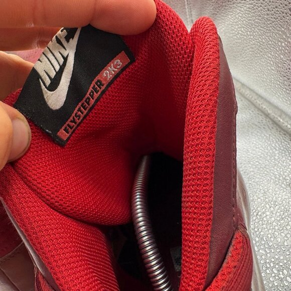 Size 11.5 Nike Flystepper 2K3 Team Red Leather Basketball Sneakers 644576-667 - Picture 8 of 10